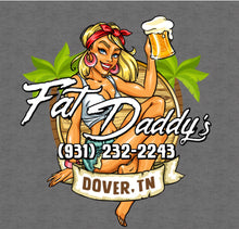 Load image into Gallery viewer, Fat Daddy&#39;s Tiki Hut Logo Crewneck -Heather Charcoal